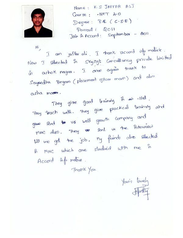 Dot Student Testimonial