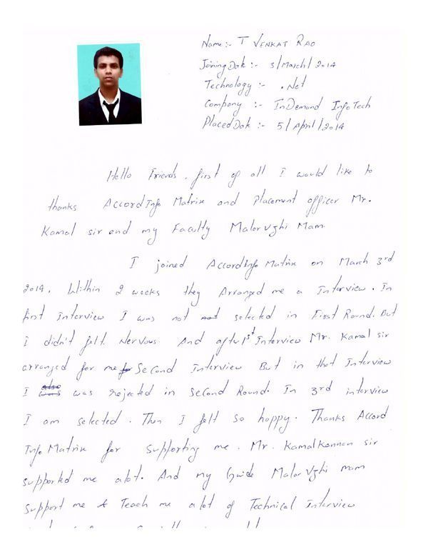 Dot Student Testimonial