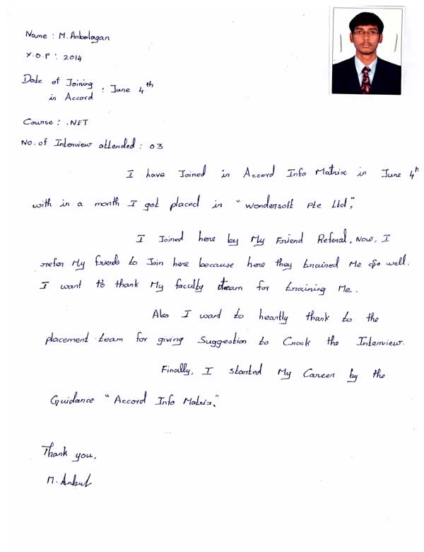 Dot Student Testimonial