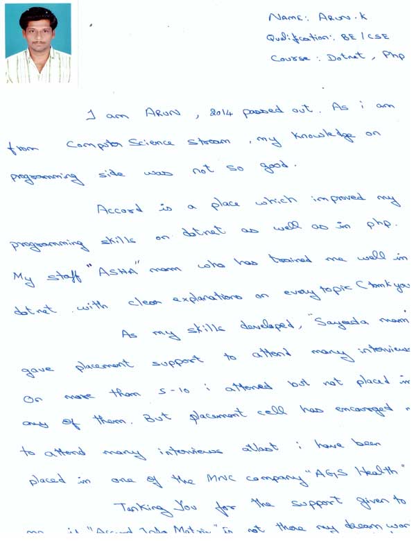 Dot Student Testimonial