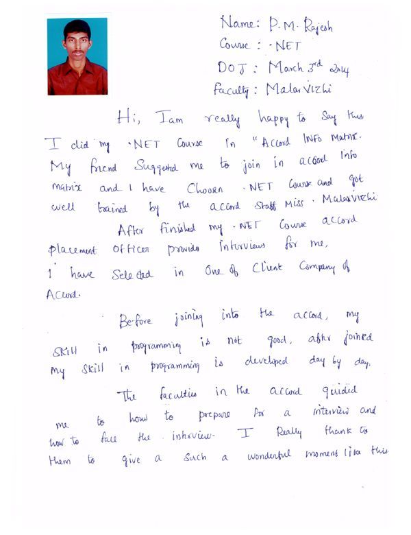 Dot Student Testimonial