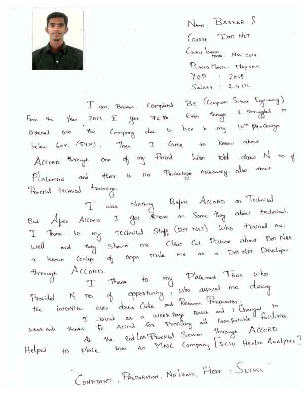Dot Student Testimonial