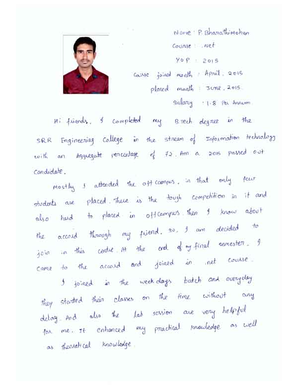 Dot Student Testimonial