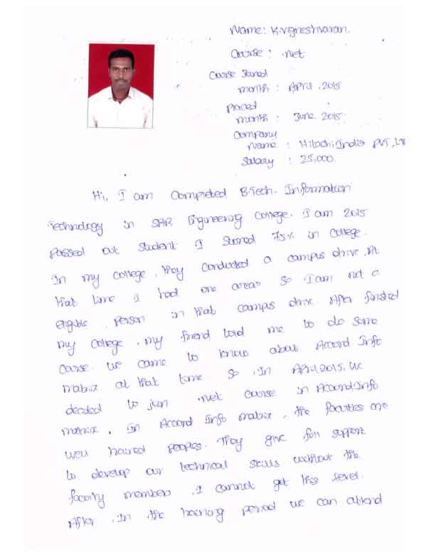 Dot Student Testimonial
