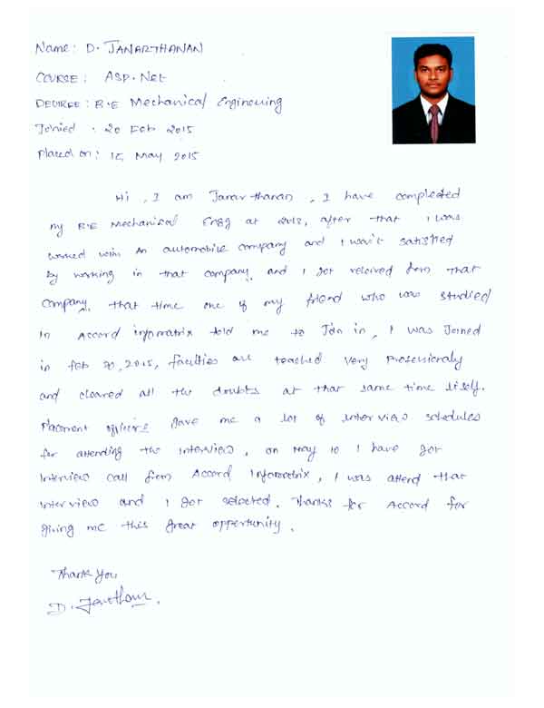 Dot Student Testimonial