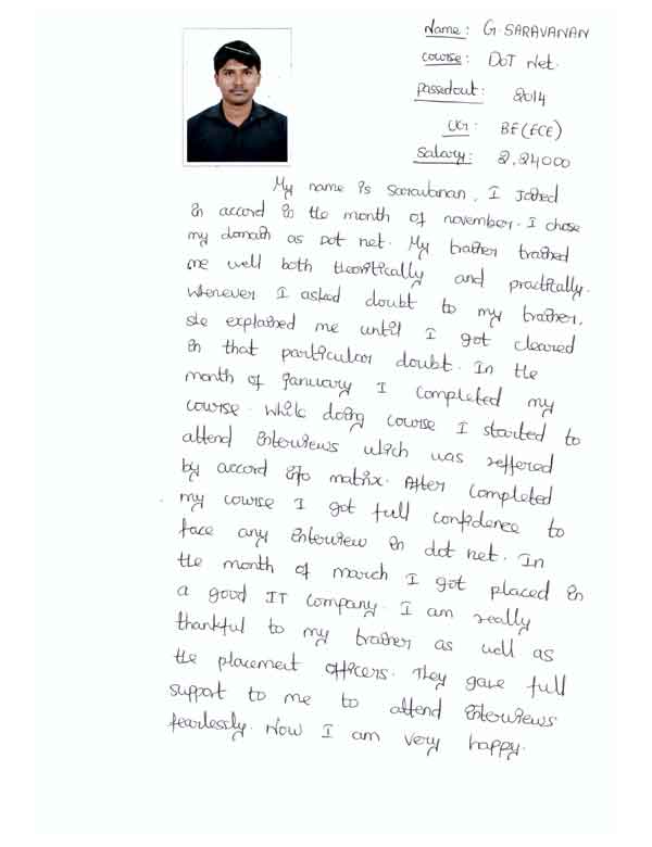 Dot Student Testimonial
