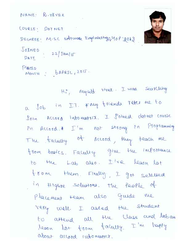 Dot Student Testimonial