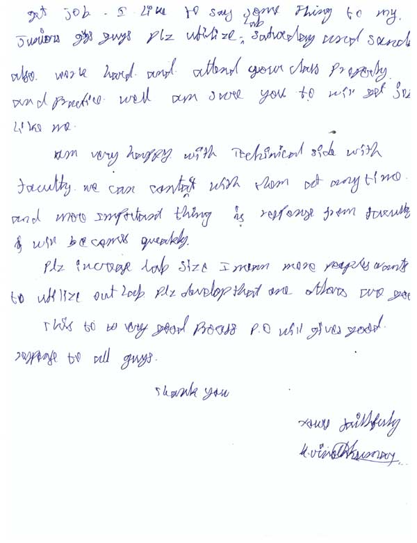 JAVA Student Testimonial