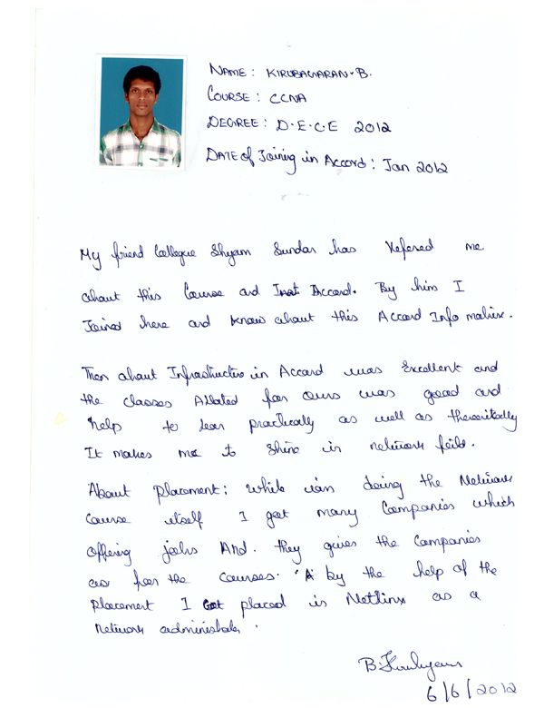 CCNA Student Testimonial
