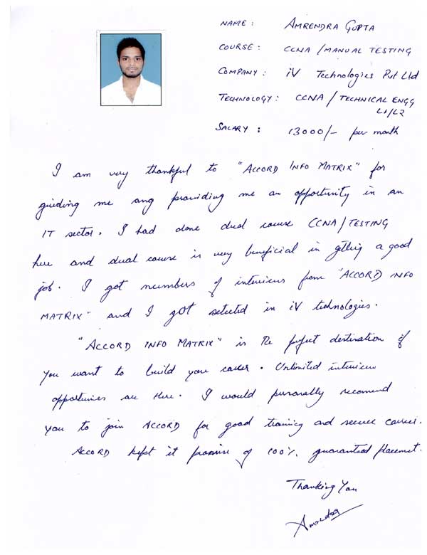 CCNA Student Testimonial