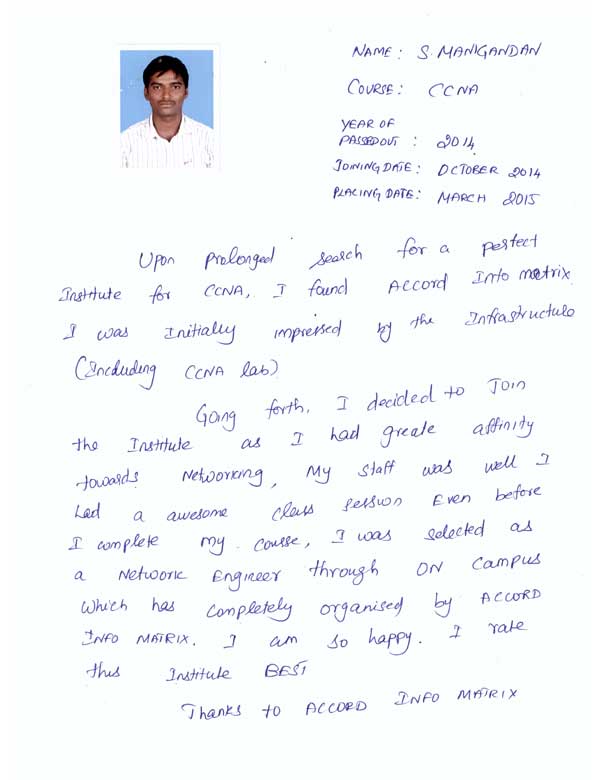 CCNA Student Testimonial