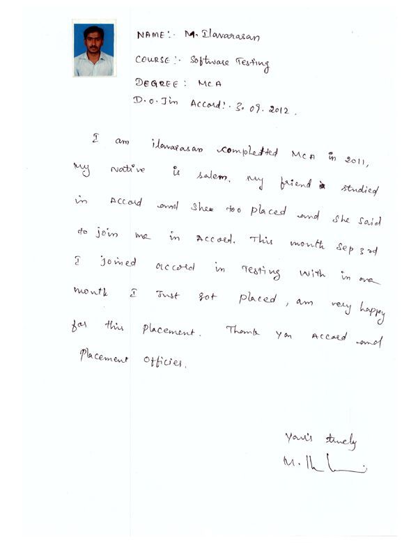 Testing Student Testimonial