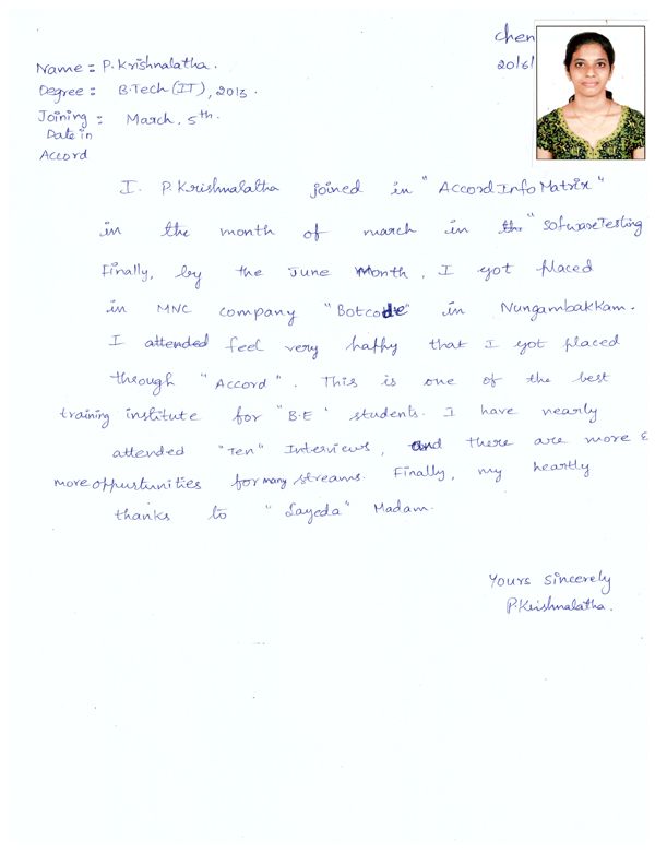 Testing Student Testimonial