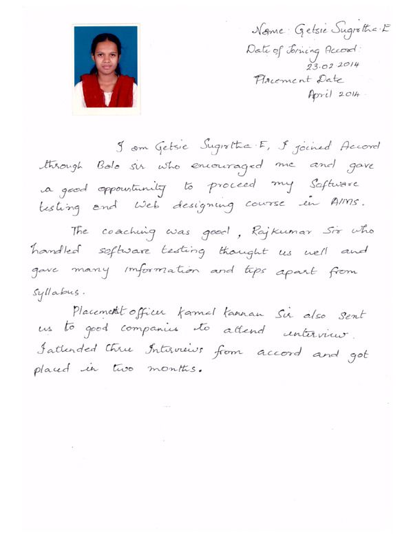 Testing Student Testimonial